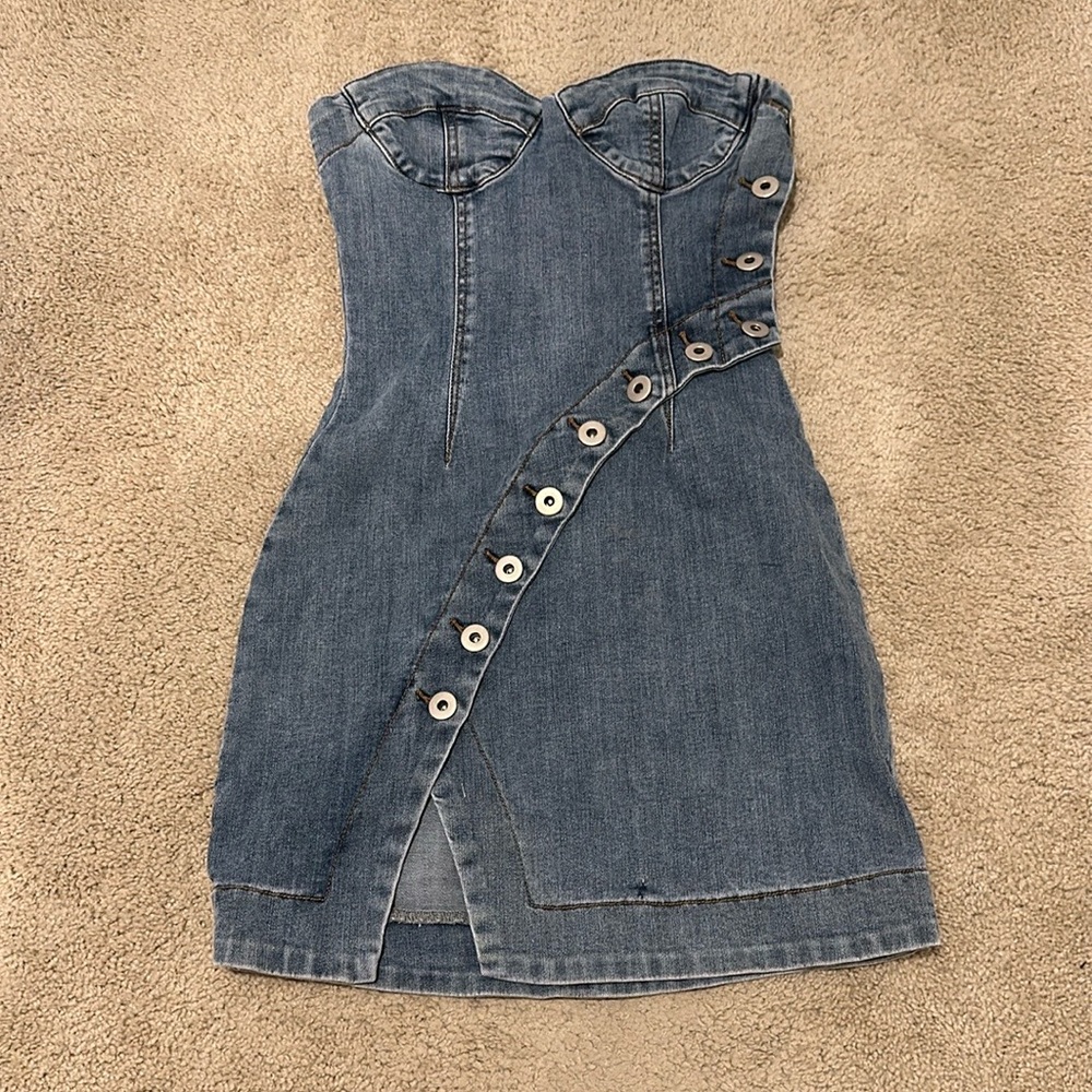 Kittenish Denim Mini Dress Size XS
